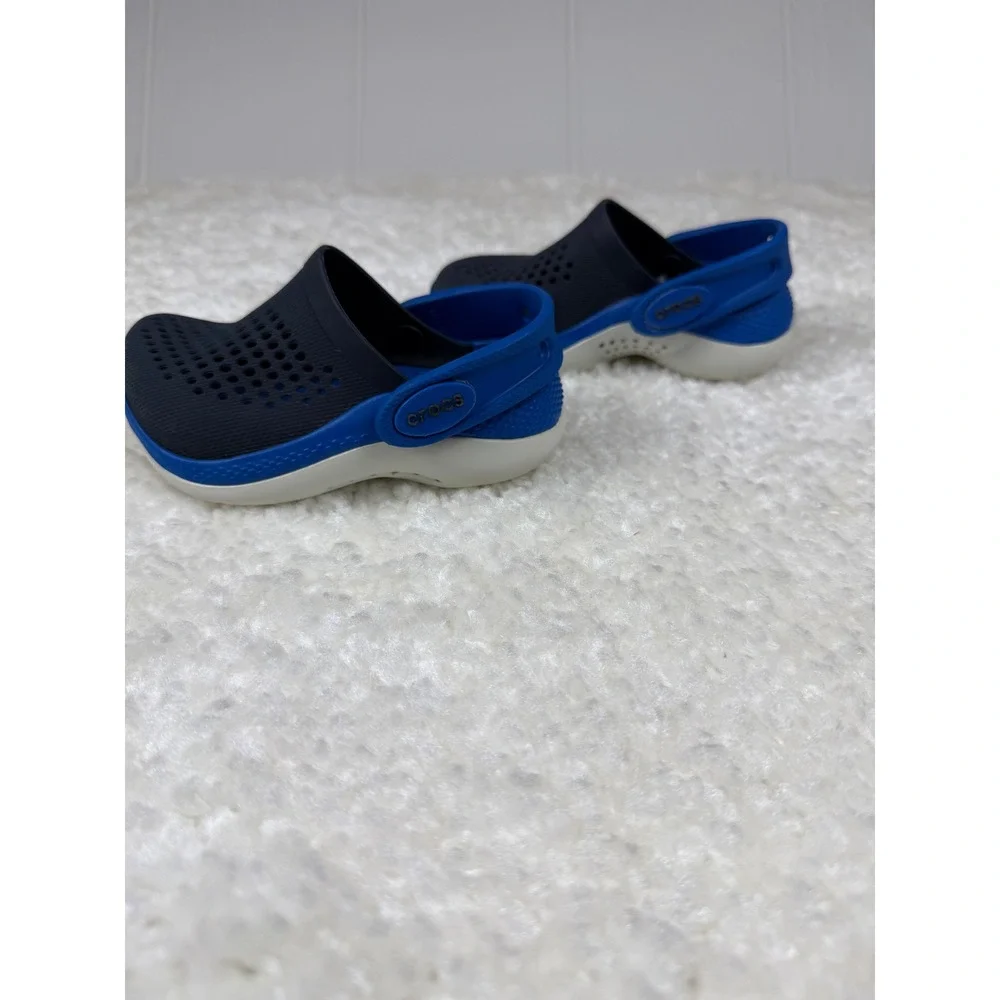 Crocs LiteRide Clog Kids Size C6 Blue Navy Slip On‎ Comfort Water Shoes Vacation